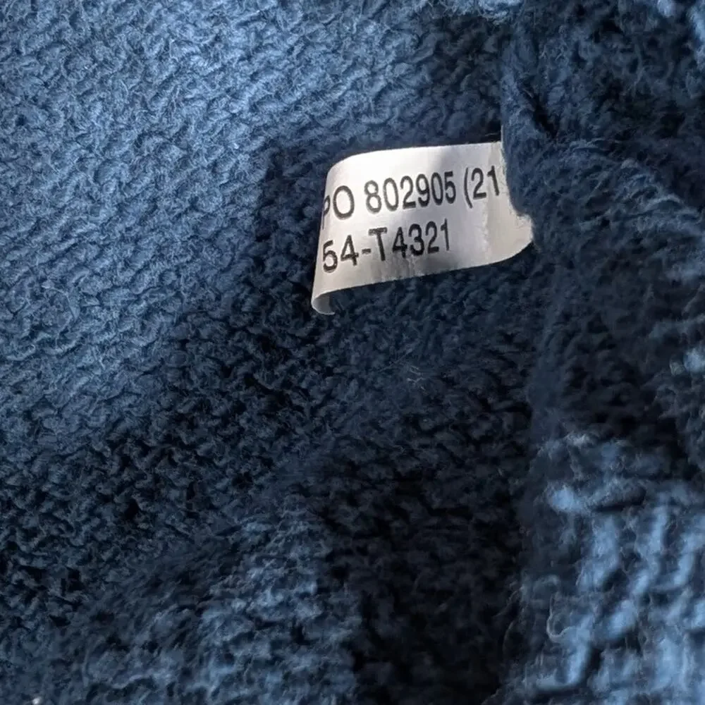 Tommy Bahama Sweater Mens Large Blue Half Zip Pullover Knit Cotton Casual